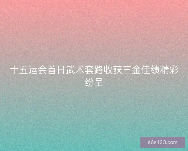 十五运会首日武术套路收获三金佳绩精彩纷呈