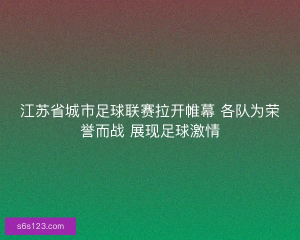 江苏省城市足球联赛拉开帷幕 各队为荣誉而战 展现足球激情